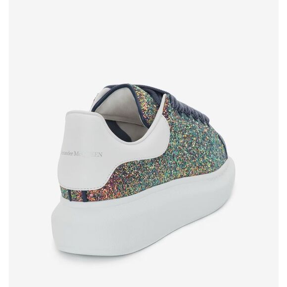 Alexander McQueen Women's Oversized Sneaker in Petrol Blue size 10 nwt - Picture 3 of 15